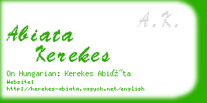 abiata kerekes business card